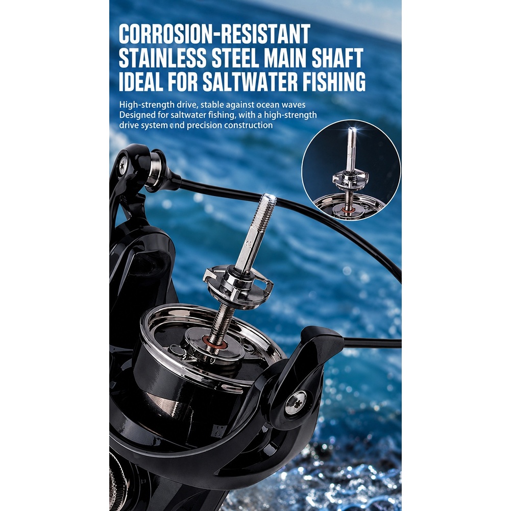 Reel Pancing Tahan Air Asin 5+ - Surf Reel ulasan dan harga
